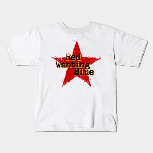 best vintage star Red Wanting Blue Kids T-Shirt